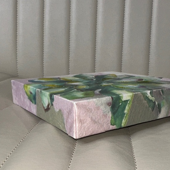 Tre Sorelle Studios "Succulent Watercolor" Painting Print 8" Stretched Canvas GU - Picture 9 of 14